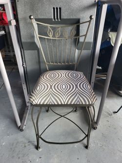 Pair Very Nice Heavy  Elegant Metal Chairs