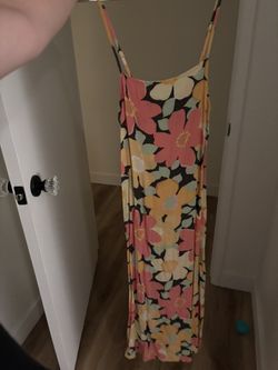 Billabong Weekend Waves Floral Midi Slip Dress - Size M