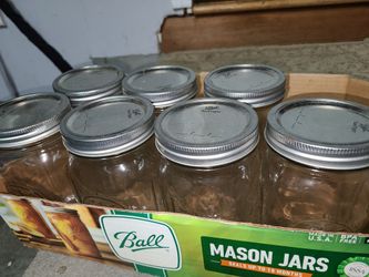 7 Ball Mason Jars with Lids – Wide Mouth  24 Oz