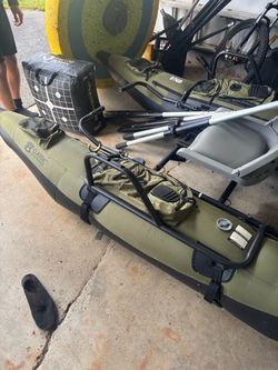 Adult size inflatable pontoon boat