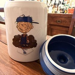 Peanuts + Dodgers Ceramic Jar