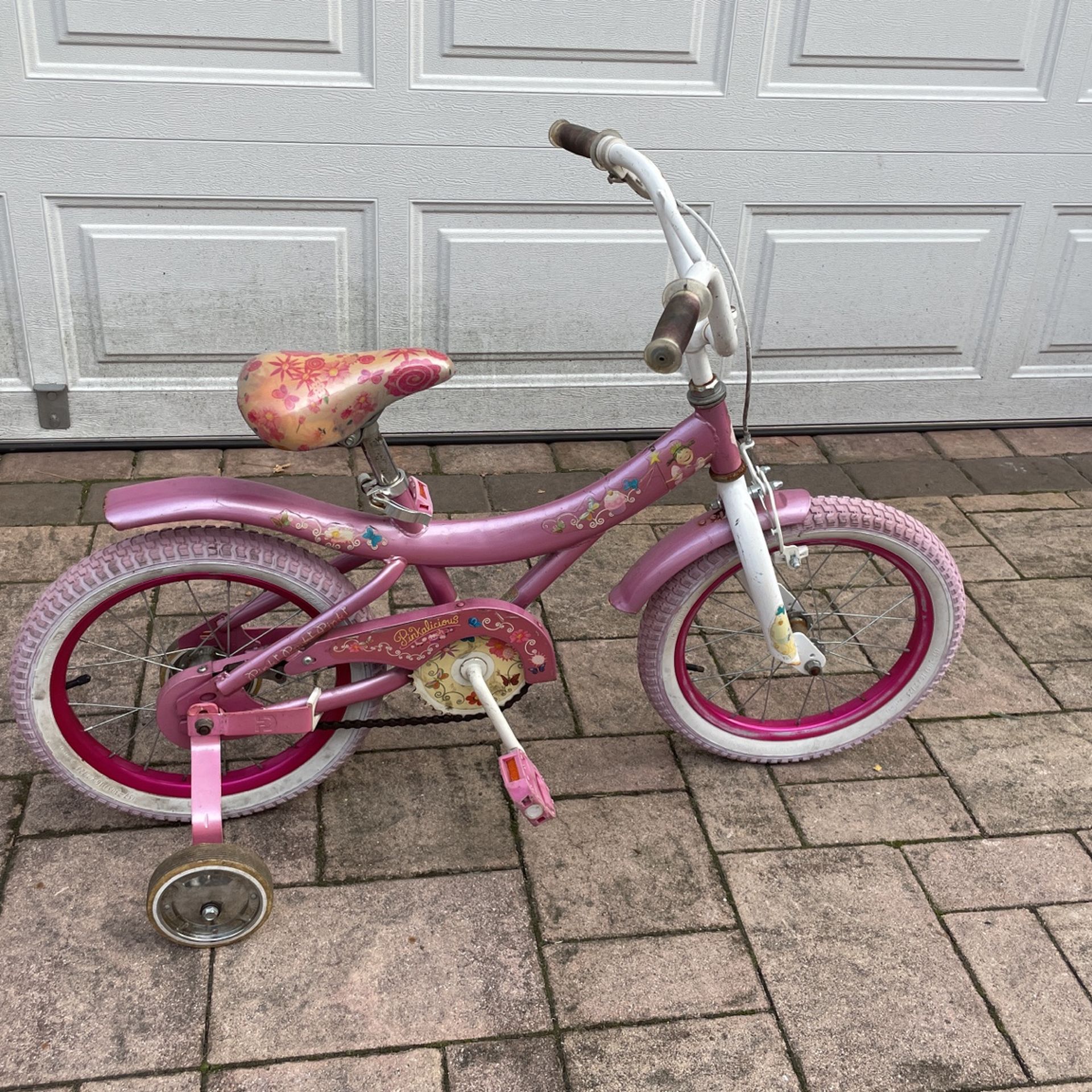 16” Pinkalicious Girls Bicycle With Training Wheels