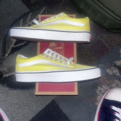 Vans Old Skool Neon Lemon  4M /5.5w 