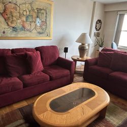 Pull Out Couch , Love Seat & Coffee Table 
