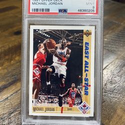 Michael Jordan 1991 Upper Deck Basketball Card #69 - PSA 9