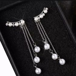 New Womens Pearl Earrings Jewelry Gift 