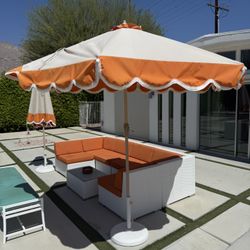 Beautiful Scalloped Orange umbrella