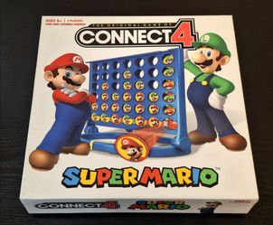 SUPER MARIO CONNECT 4 FOUR BOARD GAME - GREAT CONDITION
