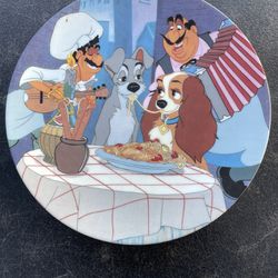 Walt Disney’s Lady And The Tramp: “First Date” Collectible Plate #1695A