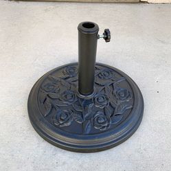 (NEW) $25 Outdoor Patio Umbrella 18” Round Base Weight 18lbs, Fit 1.5” Pole Stand