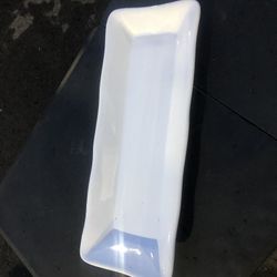 Long White Serving Tray