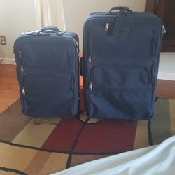 Set Of Luggage Wheeled Piggyback