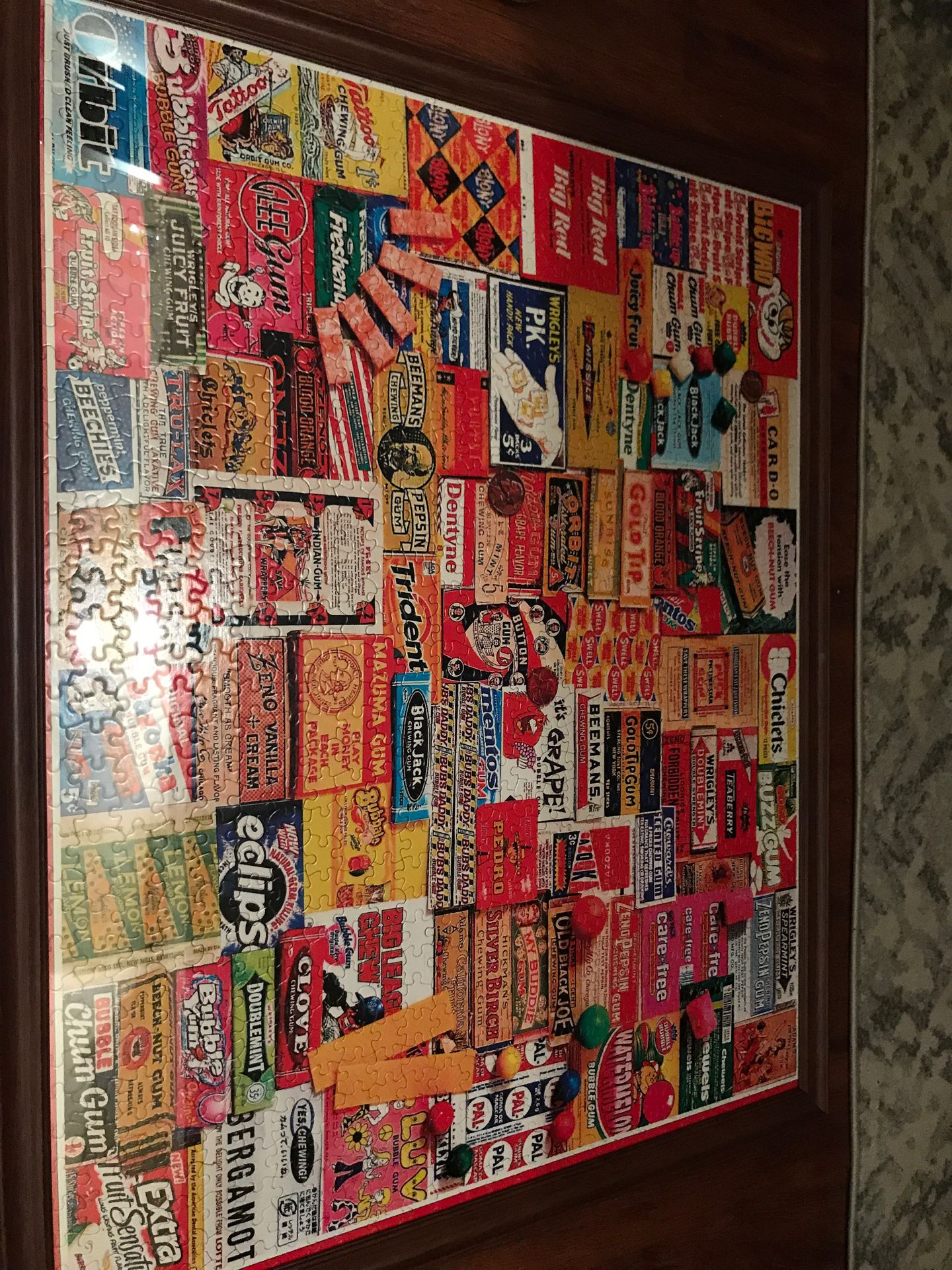 Finished Puzzle - Your Favorite Gum Wrappers