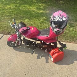 Pink Mini Gas Motorcycle For Sale