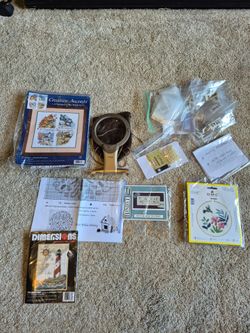Cross stitch supplies large lot