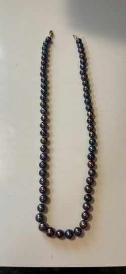 Dark Cultured Pearls w/ 14k Clasp- AA QUALITY