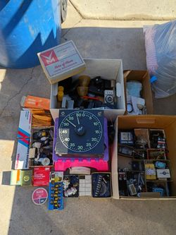 Old vintage camera lenses and electronics found cleaning a locker no offers no trades 75th Ave Indian School $50 cash takes all of it cheap
