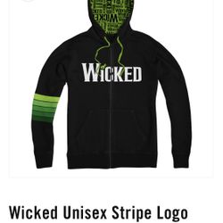 Wicked Unisex Stripped Logo Hoodie