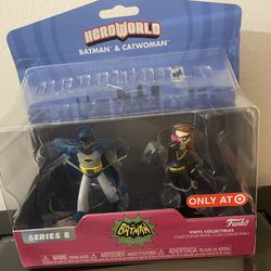 HeroWorld Funko Series 8 Batman &  Catwoman Figures
