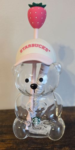 Starbucks Pink Bearista Cup 2026 Limited Edition Strawberry Topper NEW HTF
