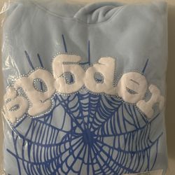Sp5der Hoodie Sky Blue