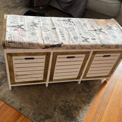 Wood Ottoman Bench 
