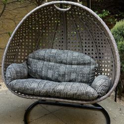 Double Hanging Egg Chair Swing Outdoor