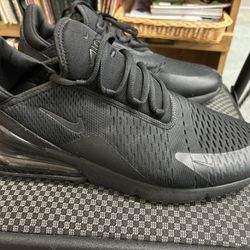 Size 15 - Nike Air Max 270 Low Triple Black perfect pre owned condition 