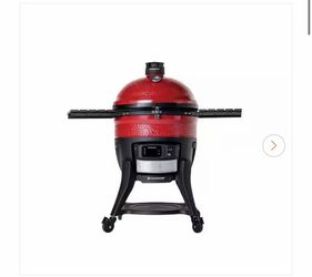 Kamado Joe Konnected Big Joe 24 in. Digital Charcoal Grill and Smoker in Red with Auto-Ignition and Wi-Fi Temperature Control