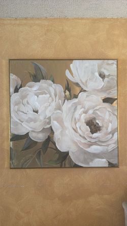 Framed Floral Canvas Wall Art