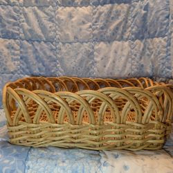 Rectangular Wicker Basket for Storage or Decor