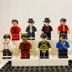 Michael Jackson Minifigures Singers Full Set | New Custom LEGO Compatible Toy