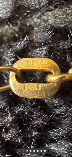 Vintage 14K Solid Yellow Gold 25" Dainty Chain Necklace 1.99g Italy 245 AR Arezzo