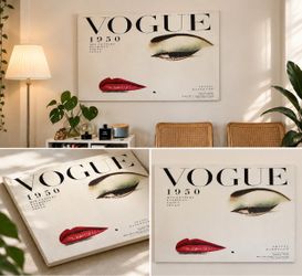 VOGUE 1950s Vintage Canvas Poster Board