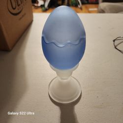 Glass Egg Shaped Container