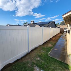 White Vinyl Fence