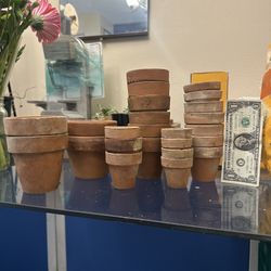 Tiny TerraCotta Planters - vintage