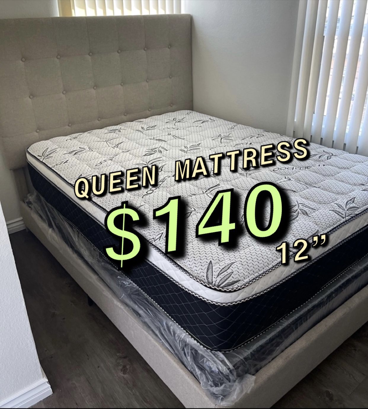 New Queen Mattress For $140