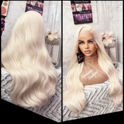 Human Hair Blended Lace Front Wig 