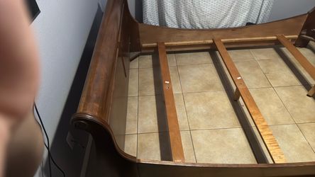 Wood Sleigh Bed Frame
