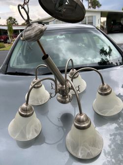 Metal hanging chandelier