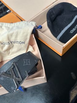 Official lv reversible belt with matching  bonnet both for 500  receipt here as well