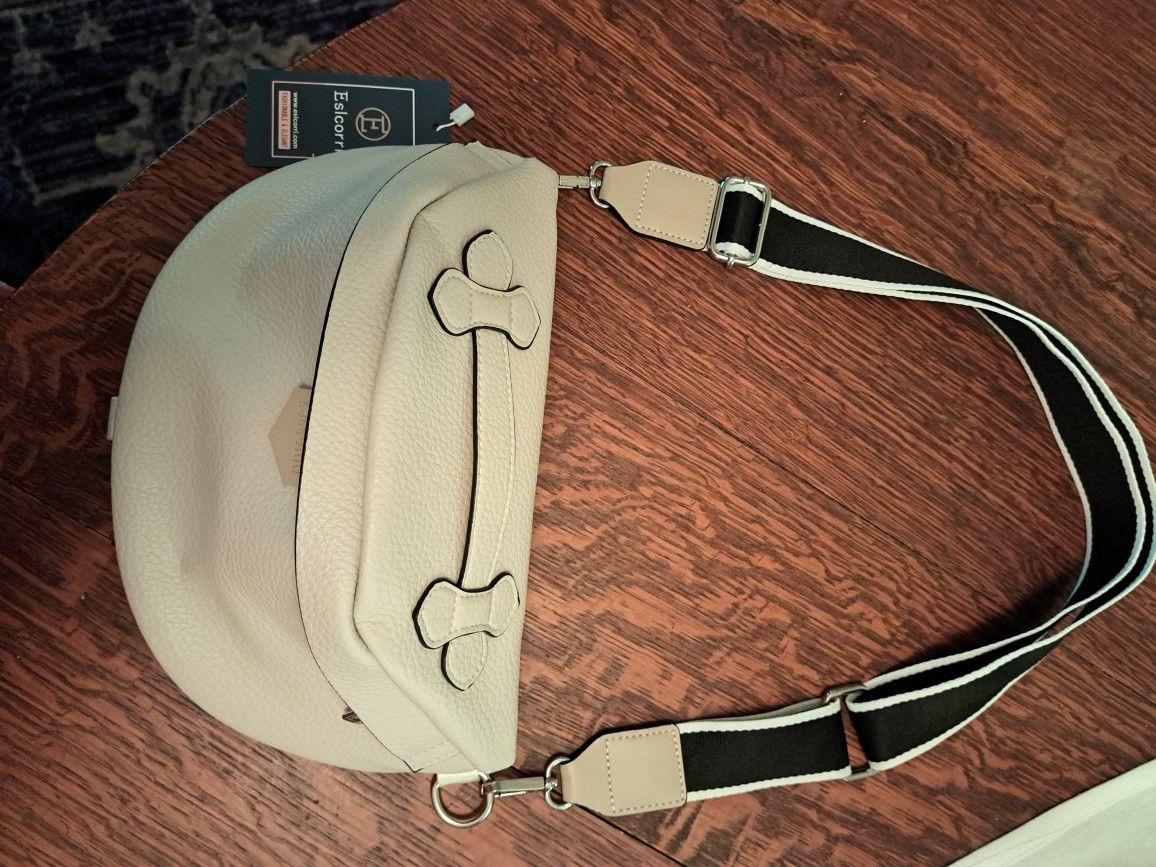 Crossbody Beige Faux Leather Purse