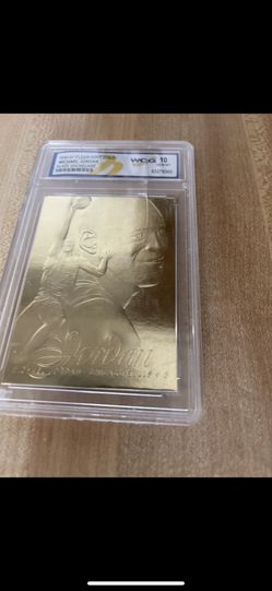 1996-97 23k Gold Michael Jordan Flair Card