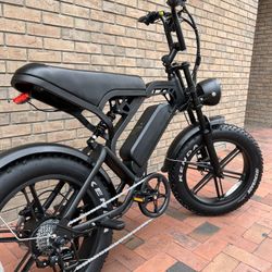 Full Suspension Electric Ebike(Retro 70’s Style) 1000 Watt Motor 1000 Peak, 28mph, 15ah Battery (Removable), Color Screen, Hydraulic Brakes
