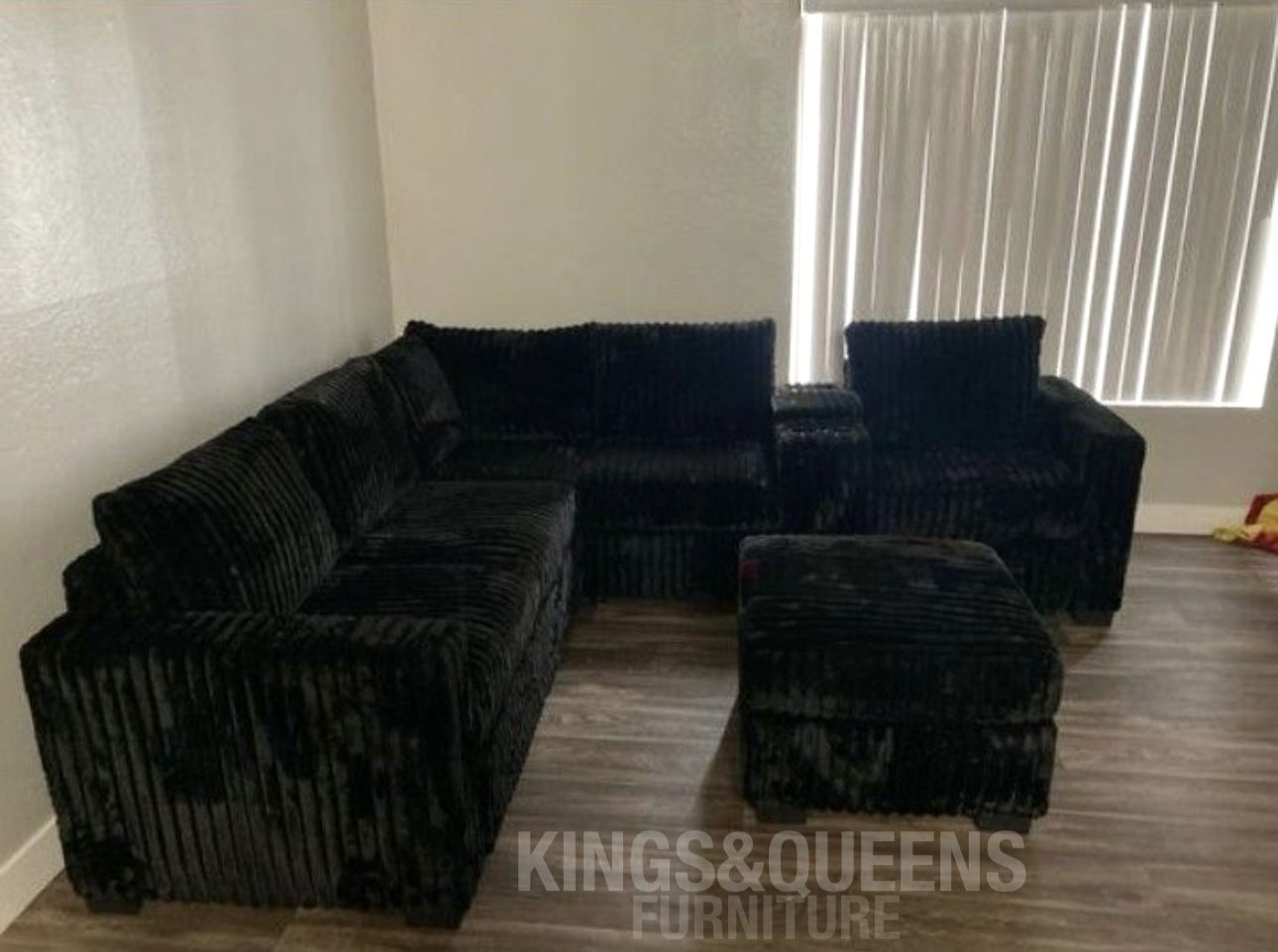 New Black Sectional 