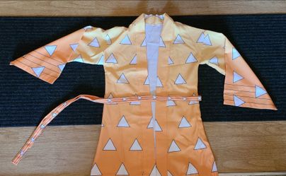 Demon Slayer costume Zenitsu robe with belt