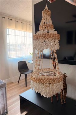 Bohemian Seashell Hanging Chandelier
