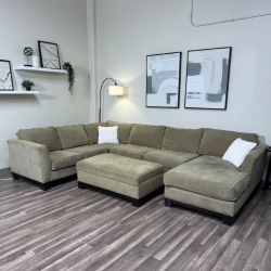 FREE DELIVERY U Shaped Sectional Couch with Ottoman