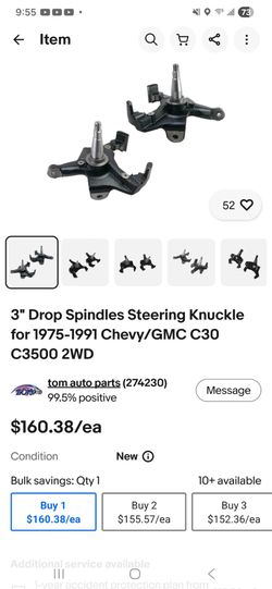 1973-91 chevy gmc 3" drop spindles 1 ton